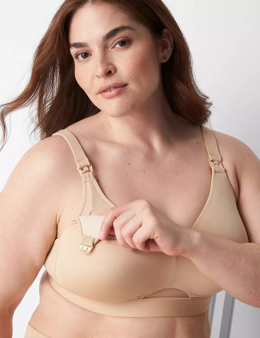 Lane Bryant Comfort Bliss Nursing Women Bralettes Beige | SKT635QP