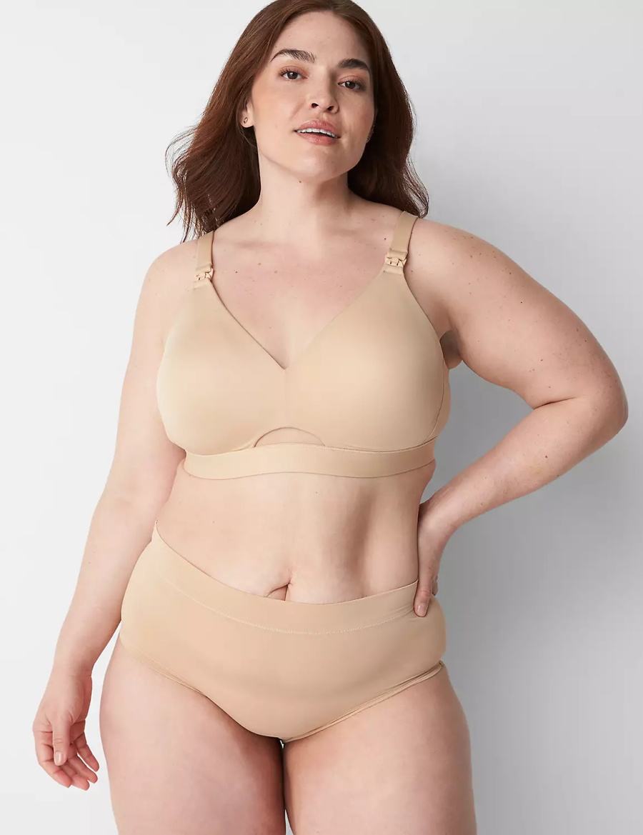 Lane Bryant Comfort Bliss Nursing Women Bralettes Beige | SKT635QP