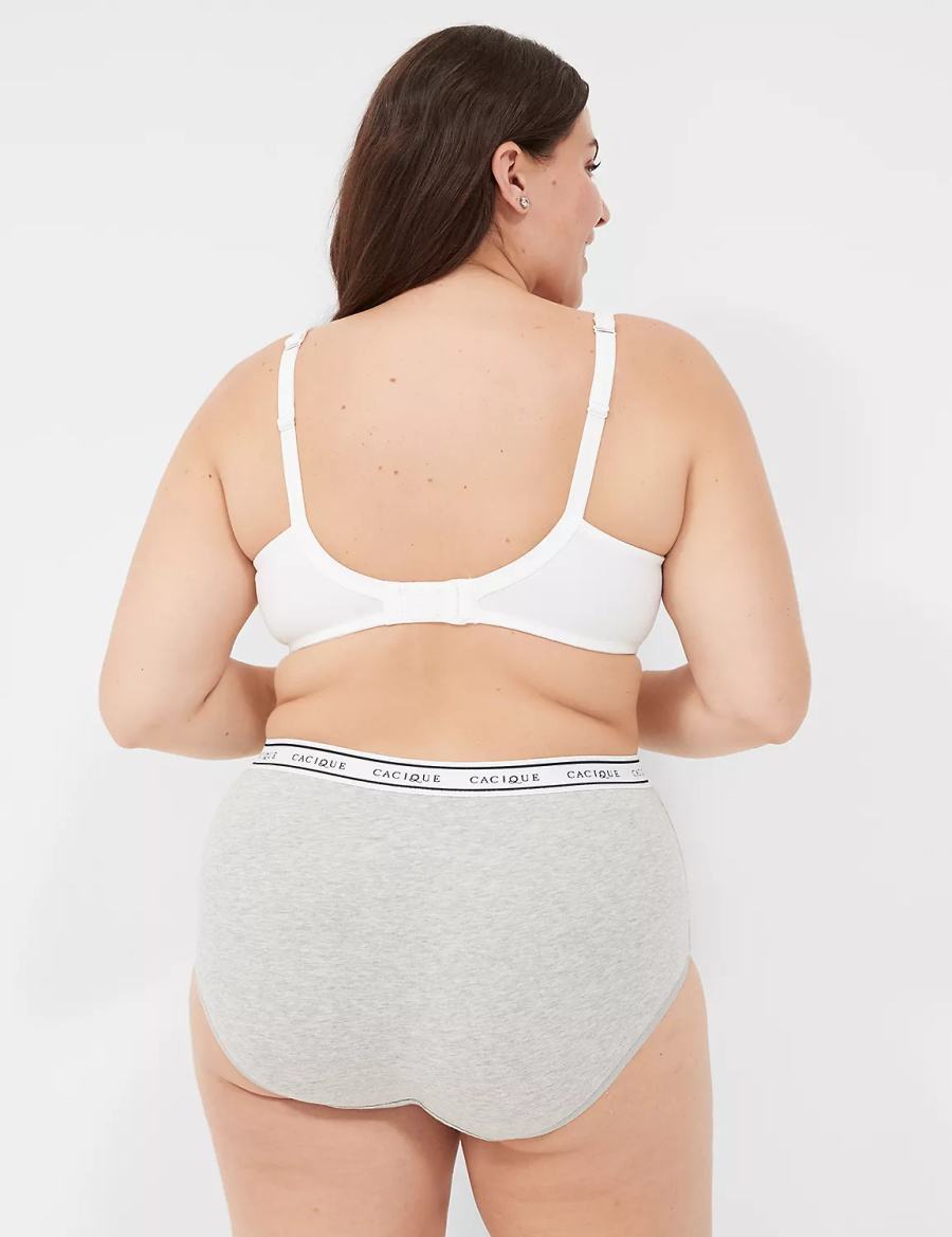 Lane Bryant Cotton Full With Wide Waistband Women Briefs Grey | REL345GB