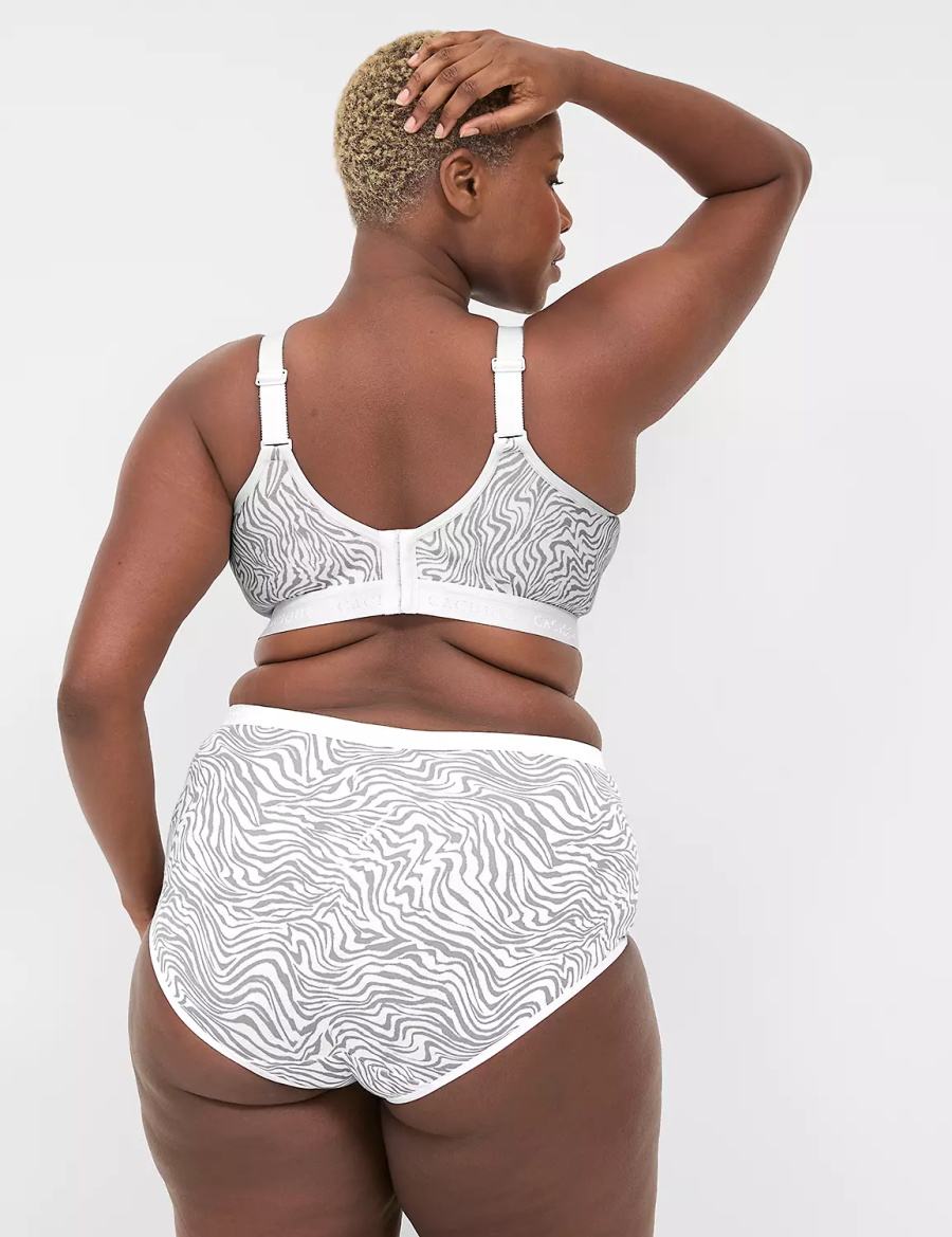 Lane Bryant Cotton Full Women Briefs White | AZB2858PY