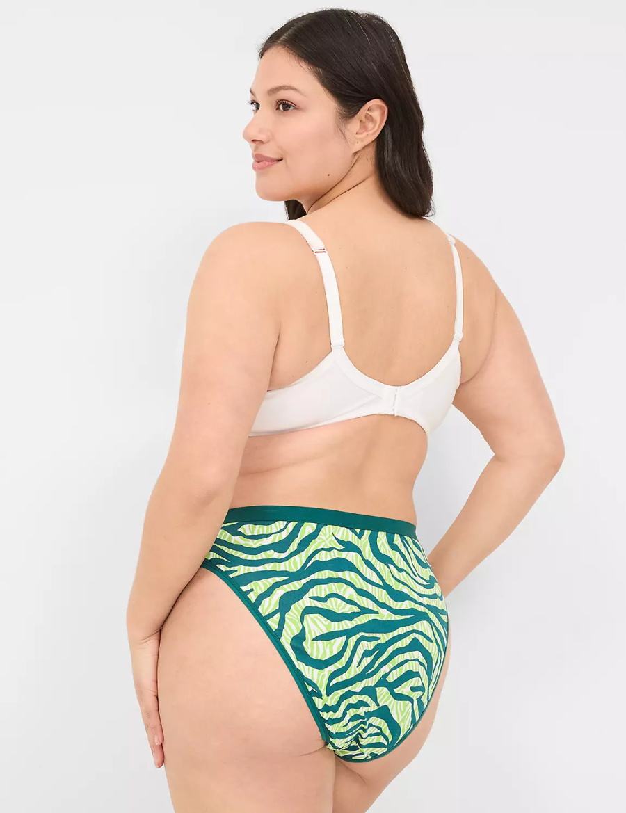 Lane Bryant Crush Cotton French Women Briefs Deep Turquoise | REH5130VN