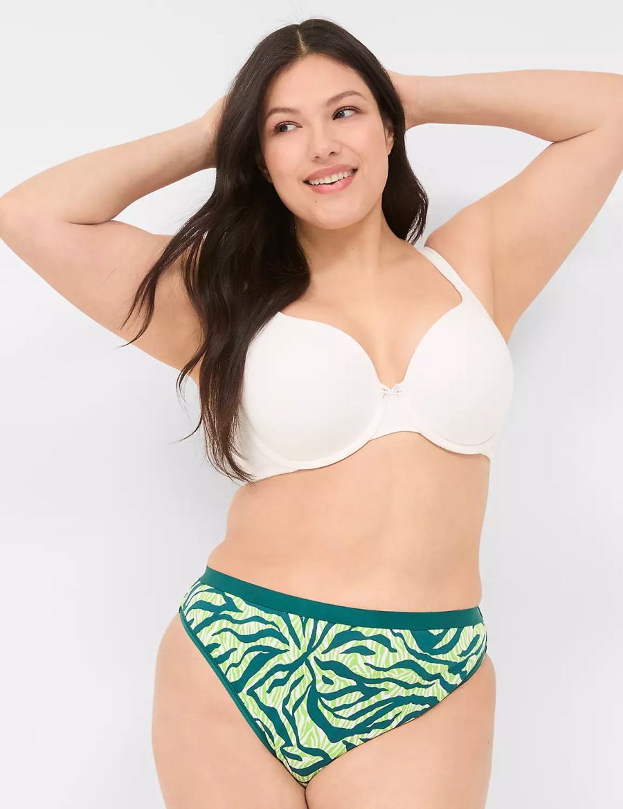 Lane Bryant Crush Cotton French Women Briefs Deep Turquoise | REH5130VN