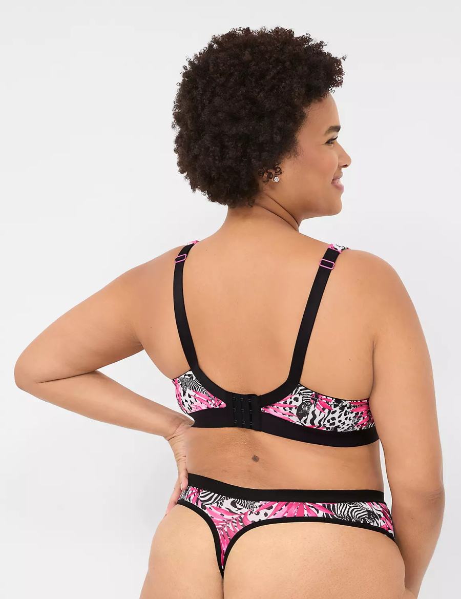 Lane Bryant Crush Microfiber French Women Thong Panty Pink | IOH868CI