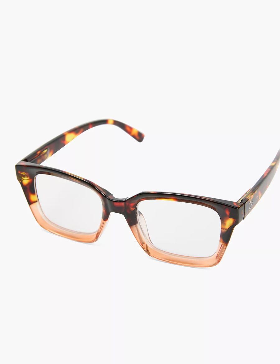 Lane Bryant Crystal Tortoiseshell & Tan Reading Women Glasses Brown | GLI921MX