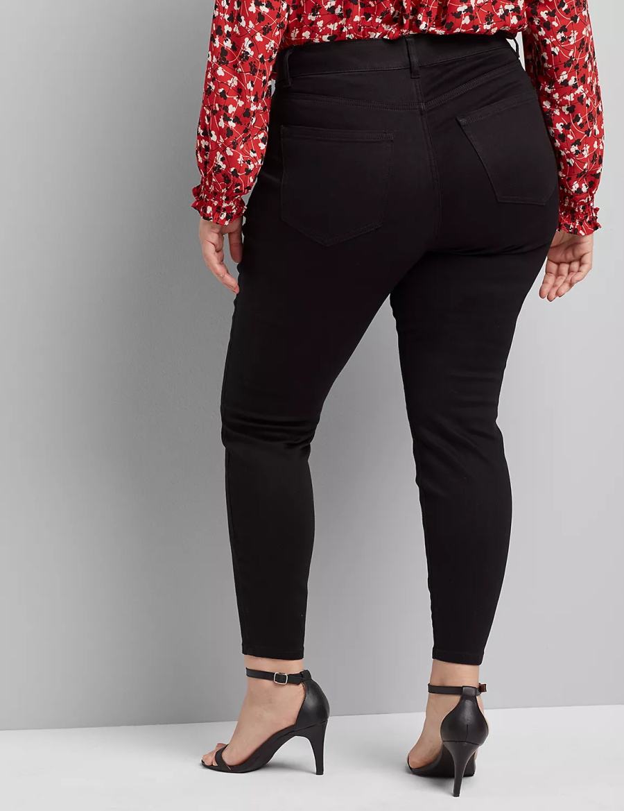 Lane Bryant Curvy Fit High-Rise Skinny Women Jeans Black | SNV5950ET