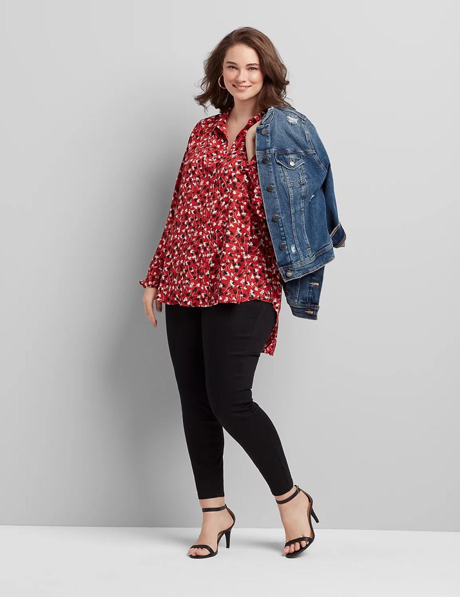 Lane Bryant Curvy Fit High-Rise Skinny Women Jeans Black | SNV5950ET