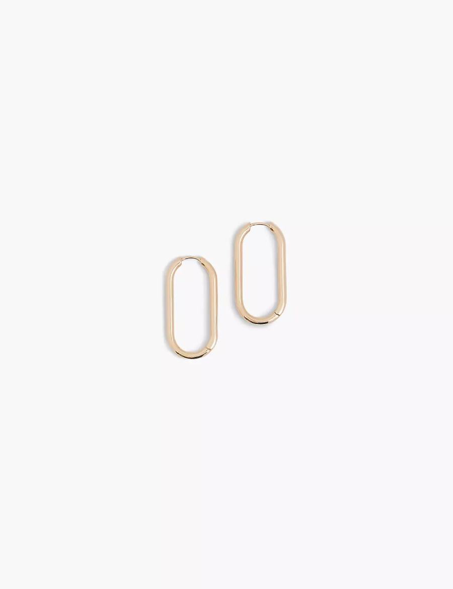 Lane Bryant Demi-Fine J Women Hoop Earrings Gold | HAA3315CC