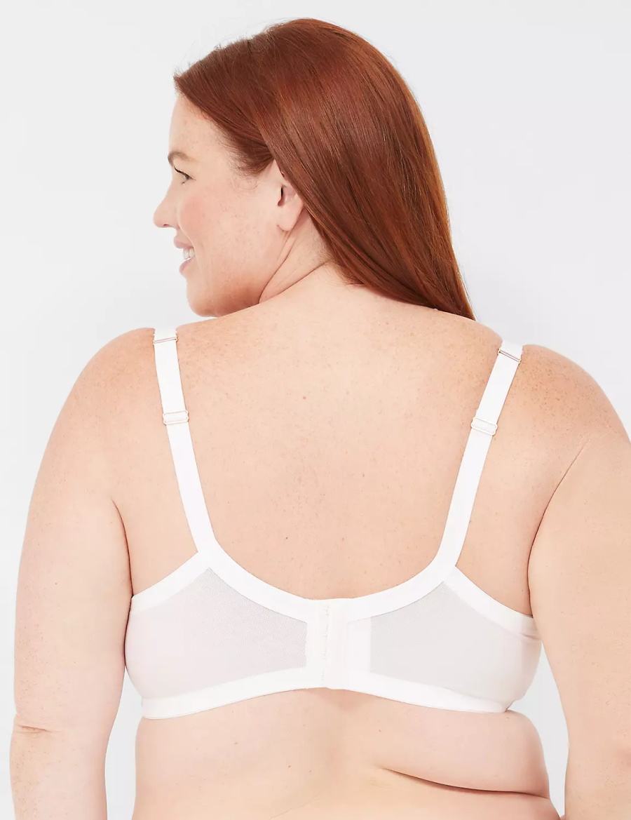 Lane Bryant Digital Print Lace Boost Women Balconette Bra White | ACP1773LX