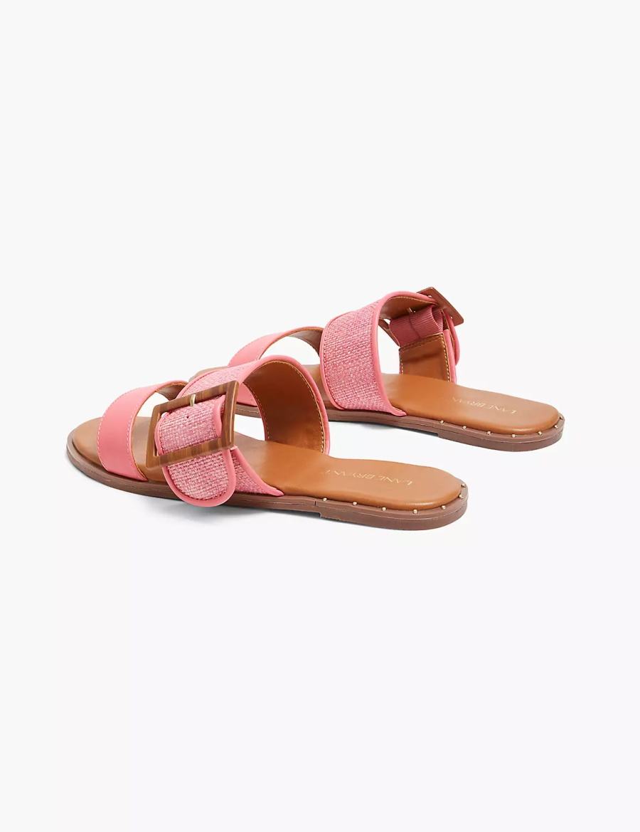 Lane Bryant Dream Cloud Buckle Slip-On Women Flat Sandals Coral | ZMT3997QC