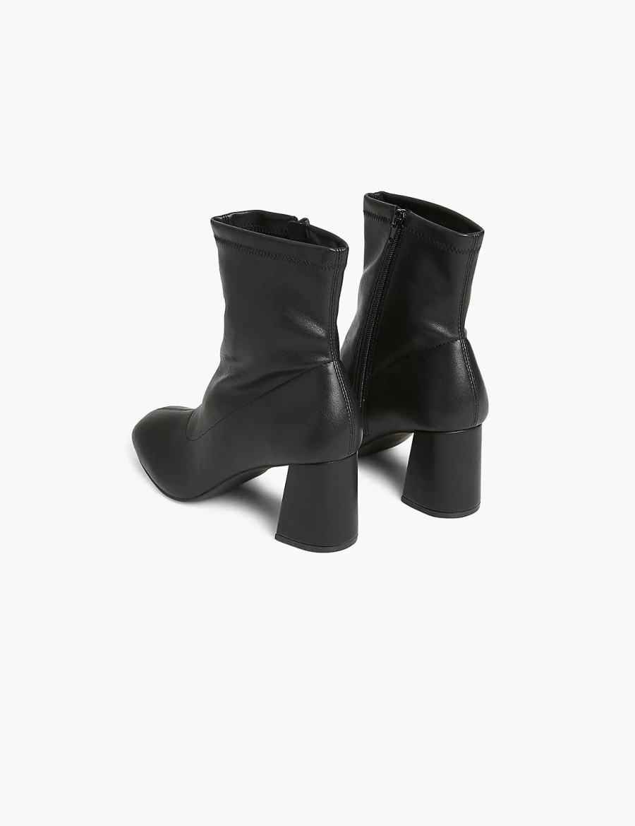 Lane Bryant Dream Cloud Faux-Leather Dressy Women Booties Black | WVE8561FE