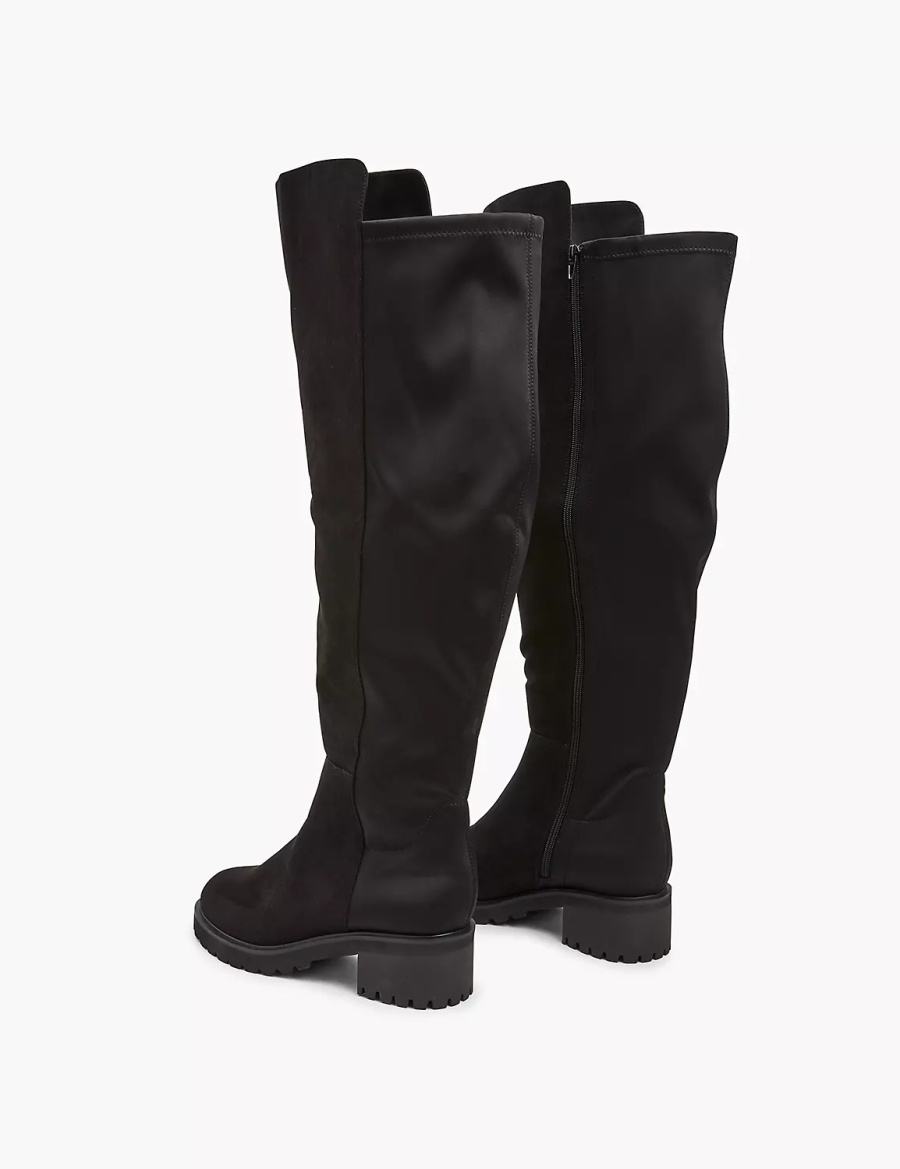 Lane Bryant Dream Cloud Faux-Microsuede Women Over-the-knee Boots Black | YGF669GE