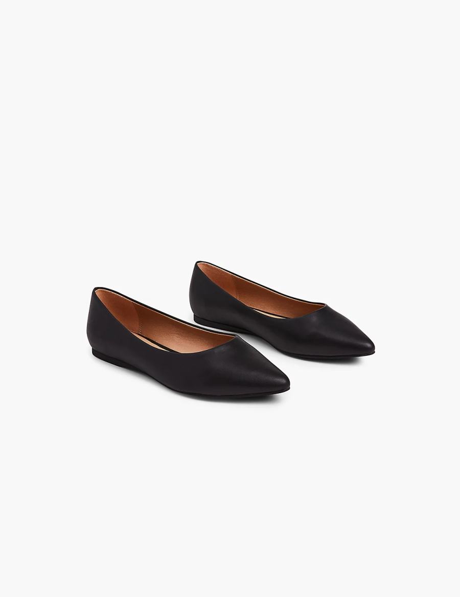 Lane Bryant Dream Cloud Pointed-Toe Women Ballet Flats Black | KAJ194KM