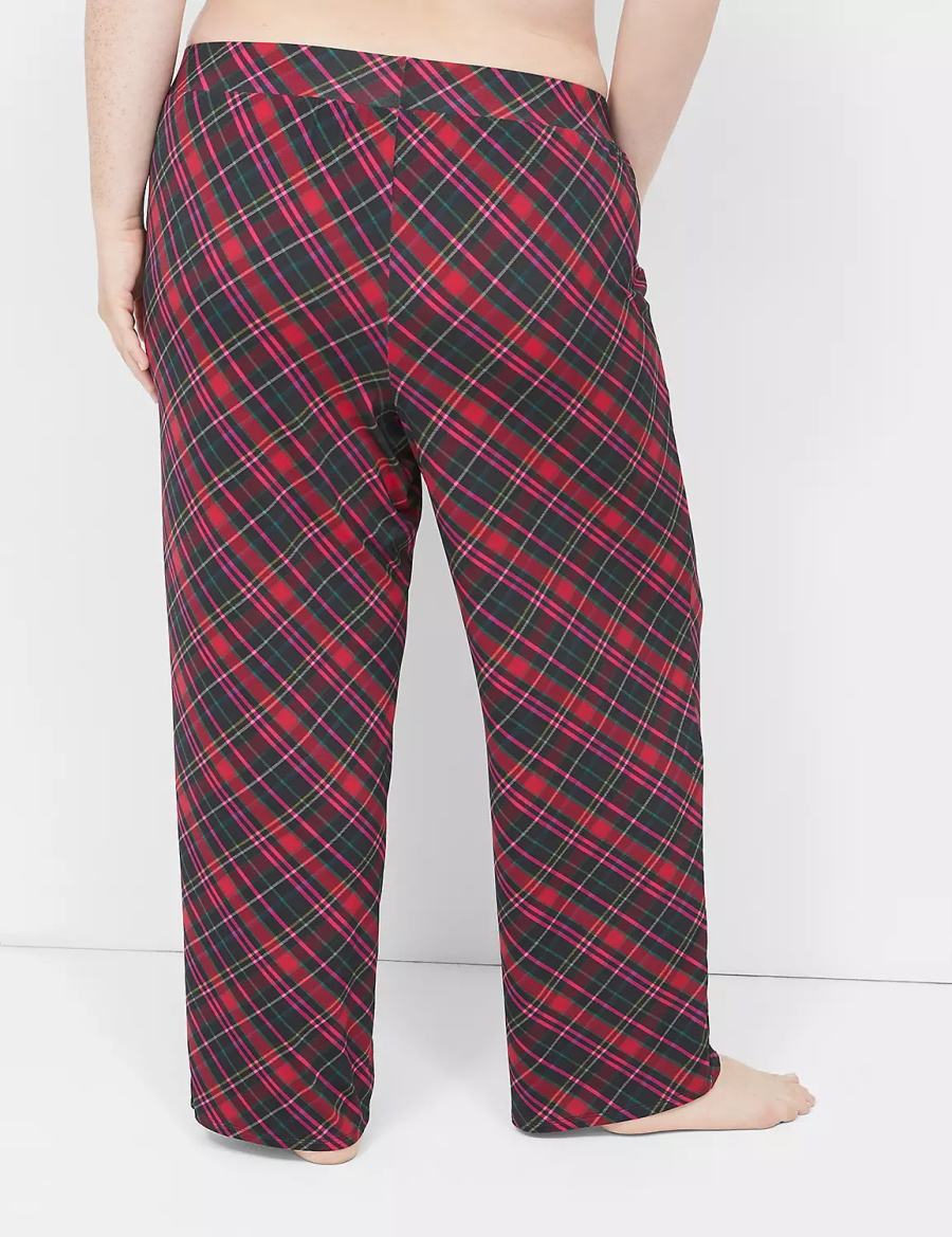 Lane Bryant DreamyCool Block Women Pants Red Black | CIH6347YG