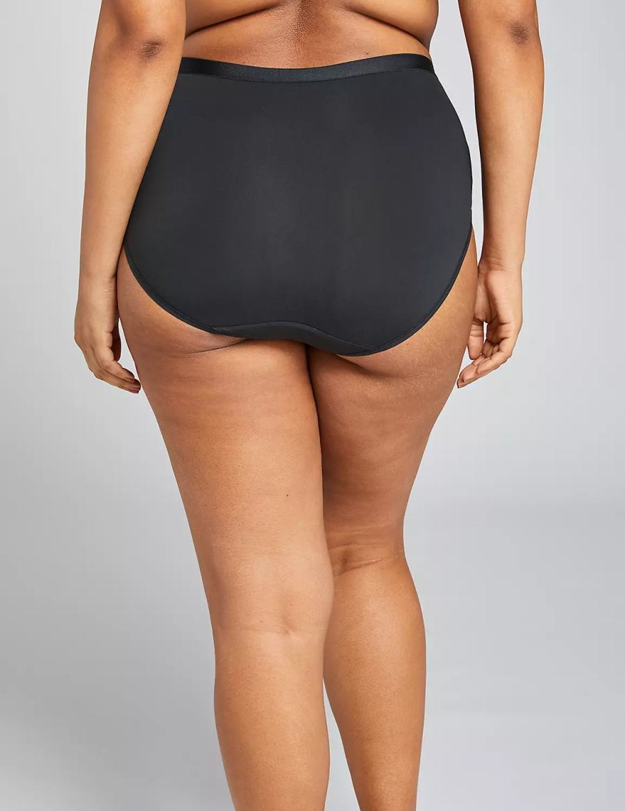 Lane Bryant Extra Soft Full Women Briefs Black | XHN2675YF