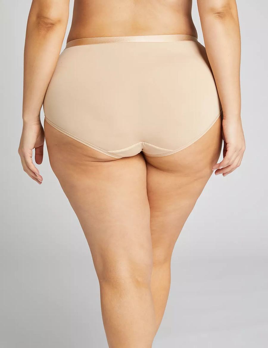 Lane Bryant Extra Soft Full Women Briefs Beige | SOK5513UZ