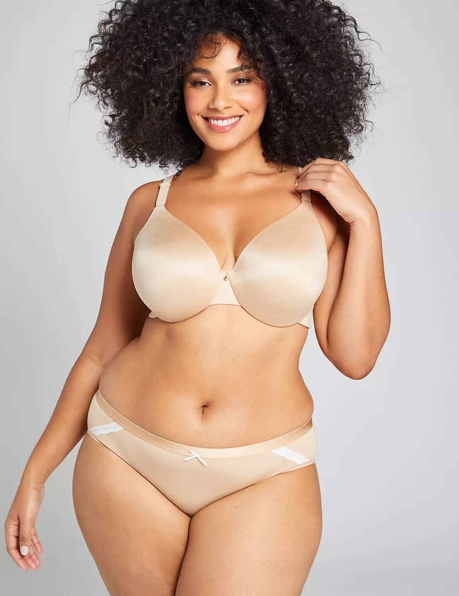 Lane Bryant Extra Soft Women Hipster Panty Beige | GOF4141CH