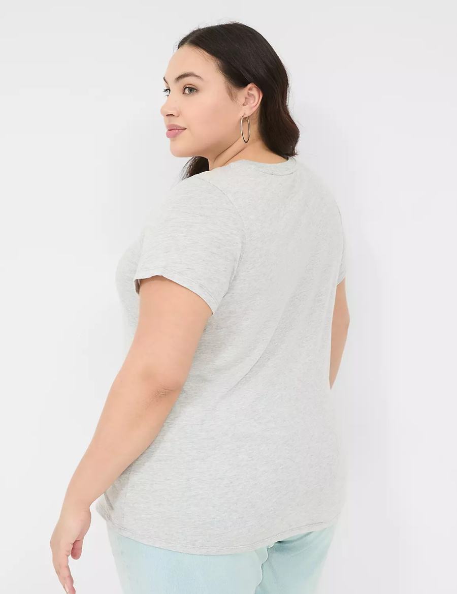 Lane Bryant Faith Graphic Tee Women Tank Top Grey | XSI6595WM