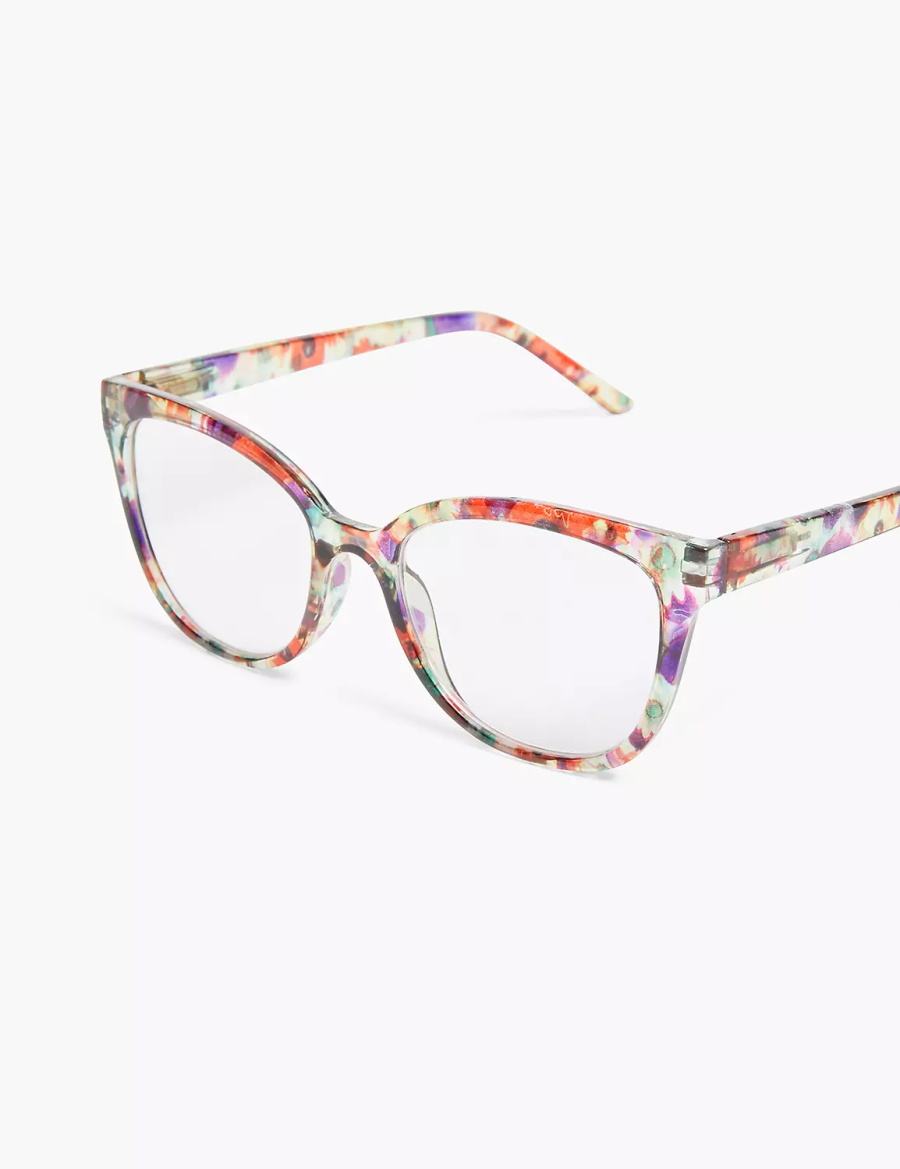 Lane Bryant Floral Cateye Reading Women Glasses Multicolor | HUO3265ON