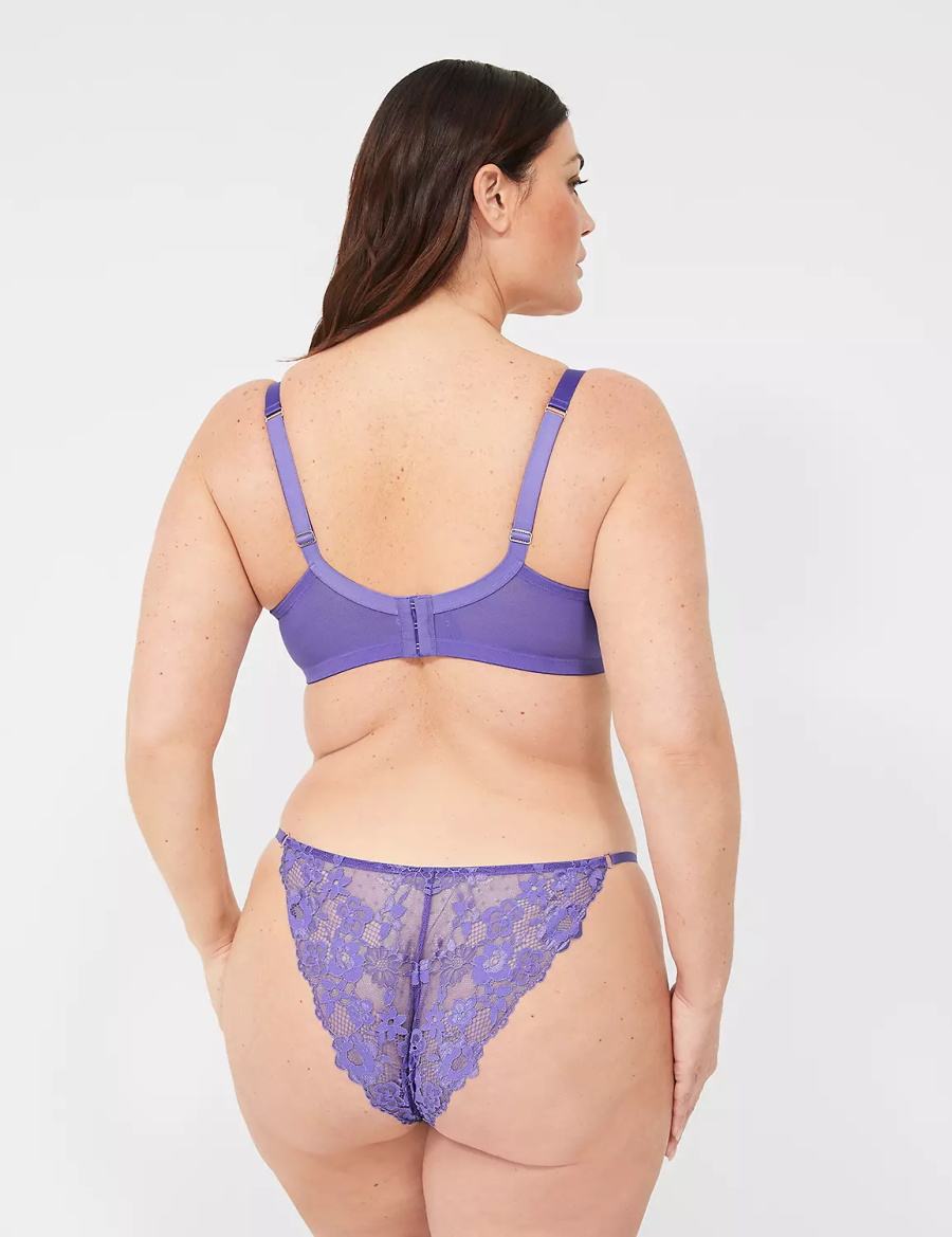 Lane Bryant French Women Balconette Bra Purple Multicolor | AHH7635OW