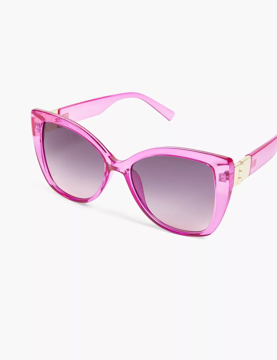 Lane Bryant Fuchsia Jelly Cateye Women Sunglasses Purple | WHO2318FR