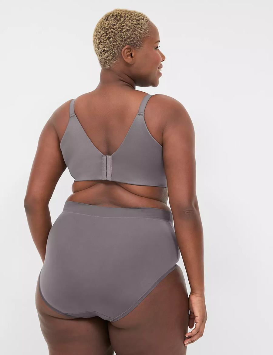 Lane Bryant Invisible Backsmoother Lightly Lined Full Coverage Women Bralettes Dark Grey | QIV726WQ