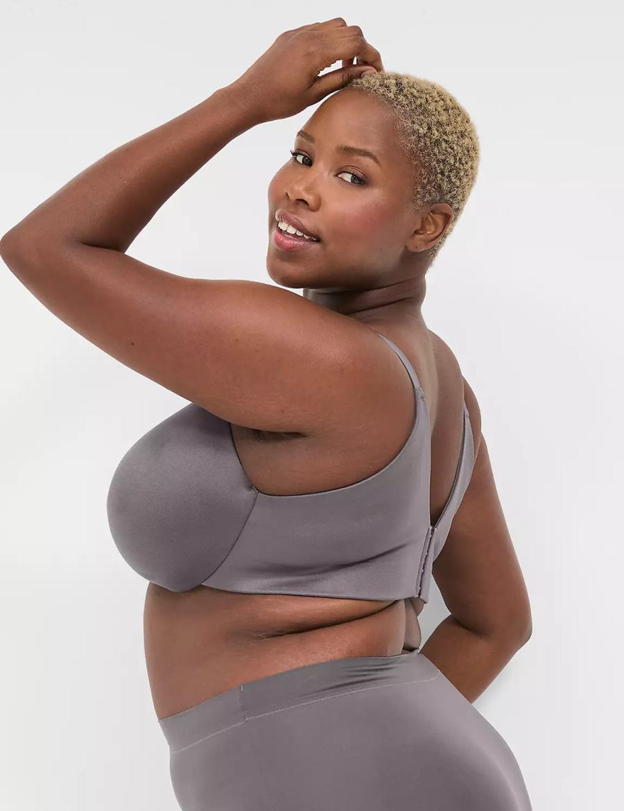 Lane Bryant Invisible Backsmoother Lightly Lined Full Coverage Women Bralettes Dark Grey | QIV726WQ