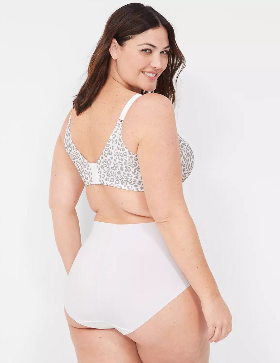 Lane Bryant Invisible Edge Full Women Briefs White | ISD4428RL