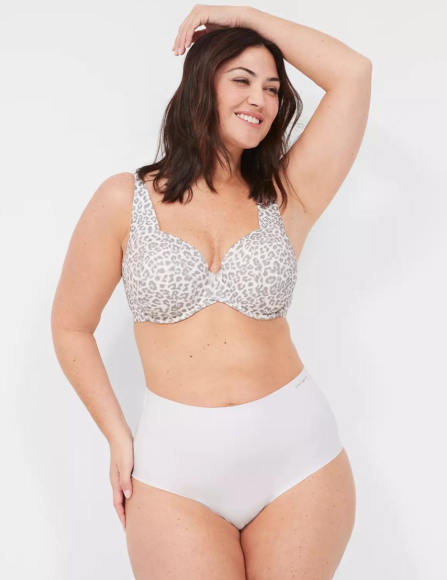 Lane Bryant Invisible Edge Full Women Briefs White | ISD4428RL