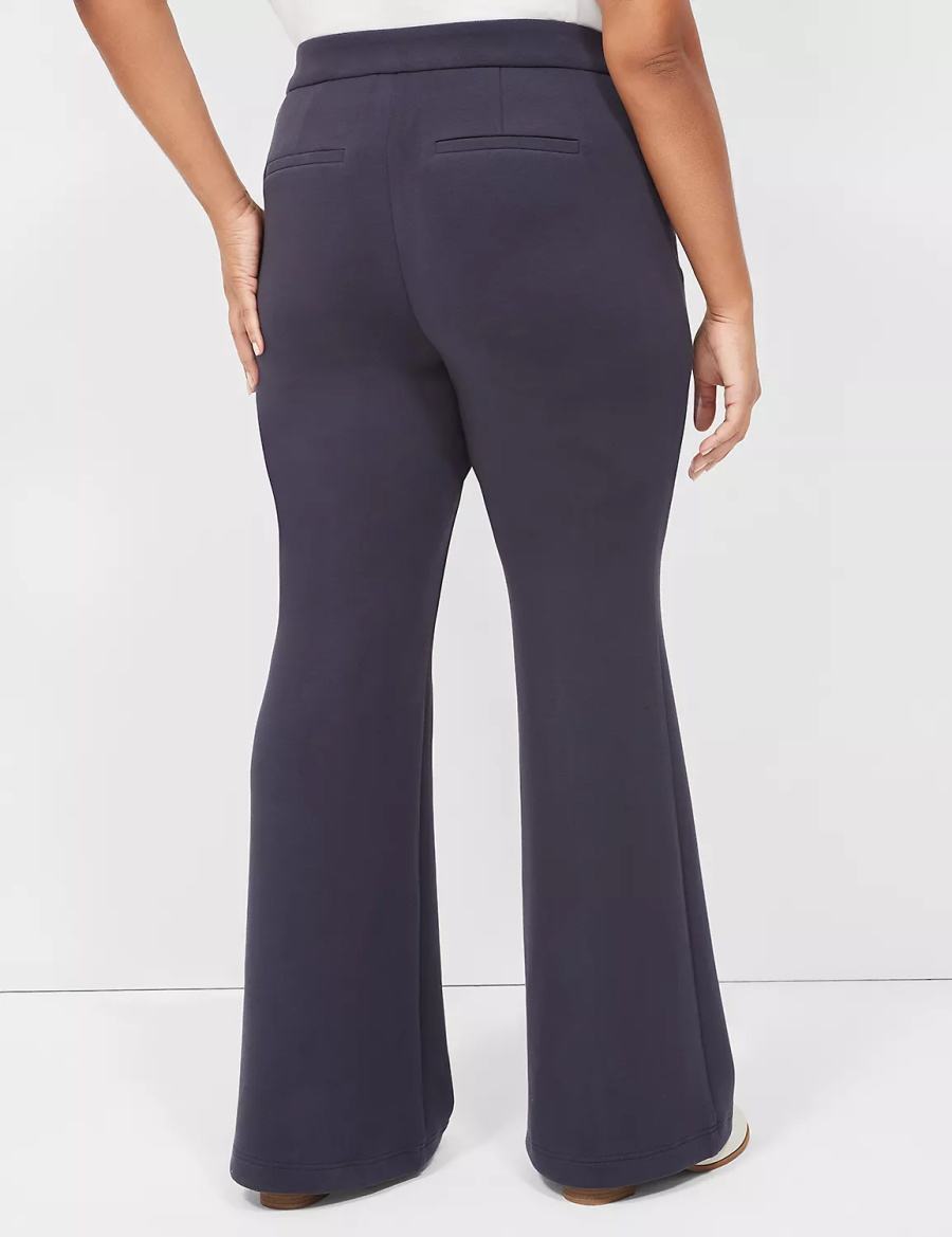 Lane Bryant Journey Knit Flare Women Pants Blue | RYZ4233SC