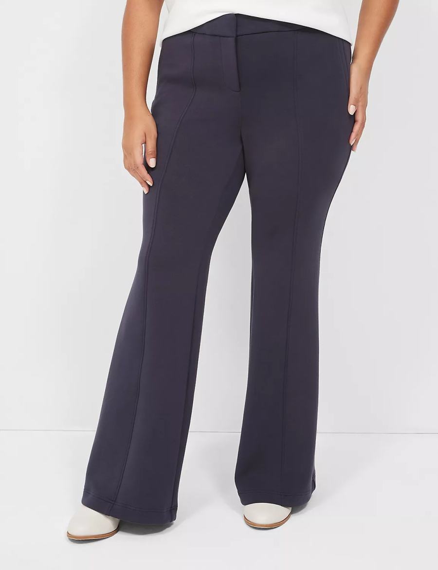 Lane Bryant Journey Knit Flare Women Pants Blue | RYZ4233SC