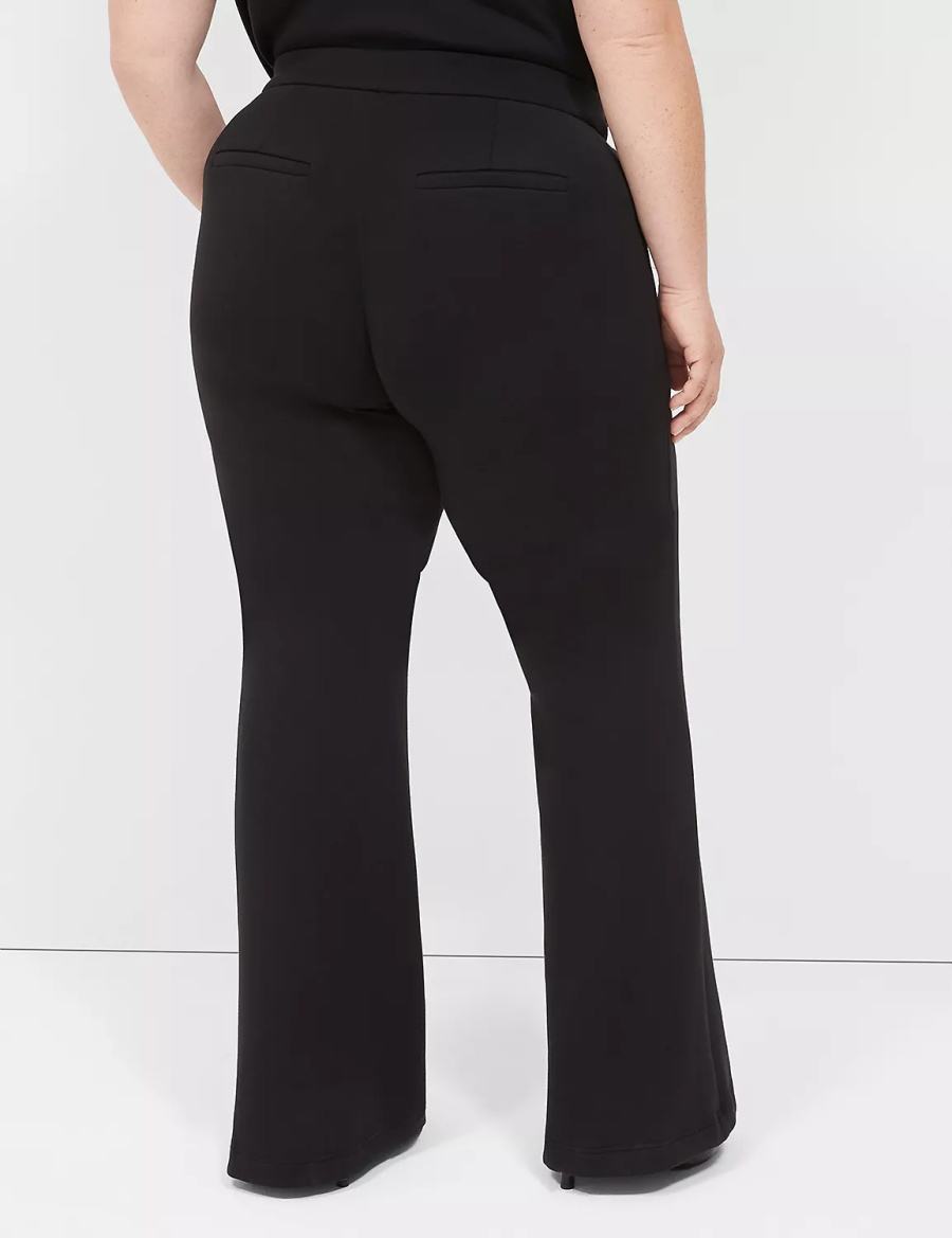 Lane Bryant Journey Knit Flare Women Pants Black | DXI5732XL