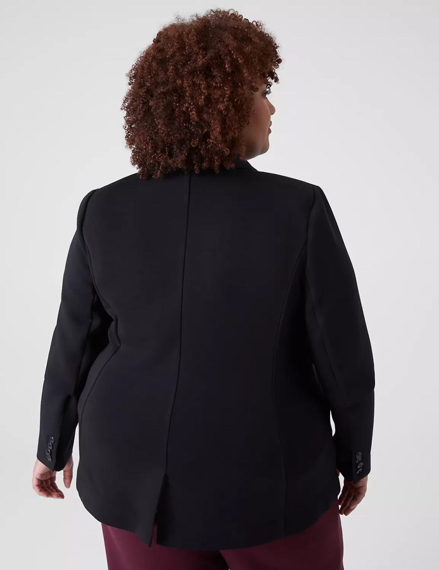 Lane Bryant Journey Knit With Zipper Pocket Women Jackets Black | HJQ2180LJ