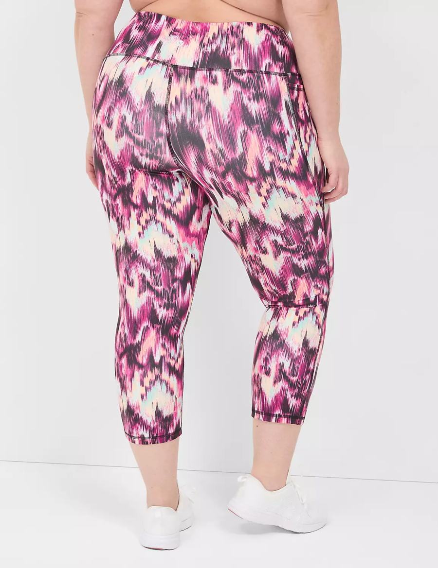 Lane Bryant LIVI High-Rise Recycled LIVI Soft Capri Women Leggings Pink | QJN5668BM