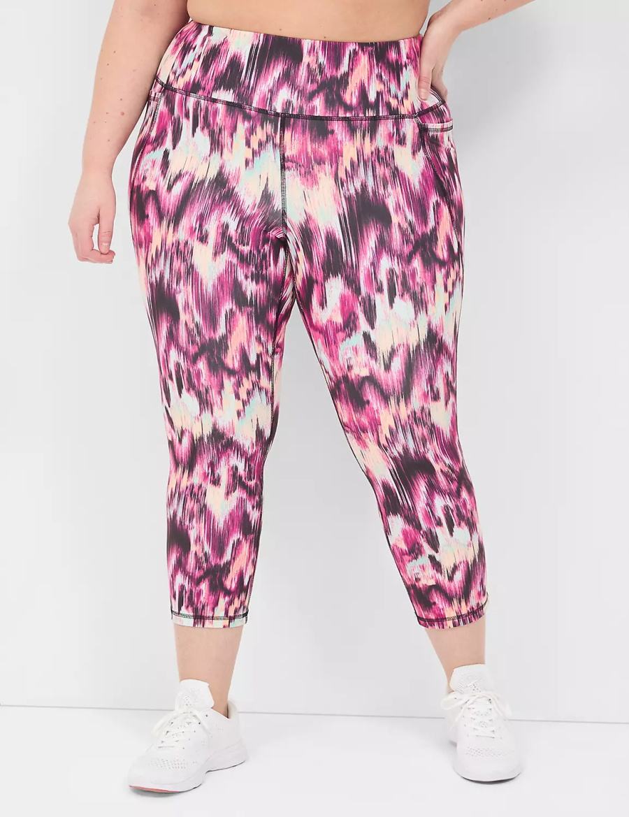 Lane Bryant LIVI High-Rise Recycled LIVI Soft Capri Women Leggings Pink | QJN5668BM