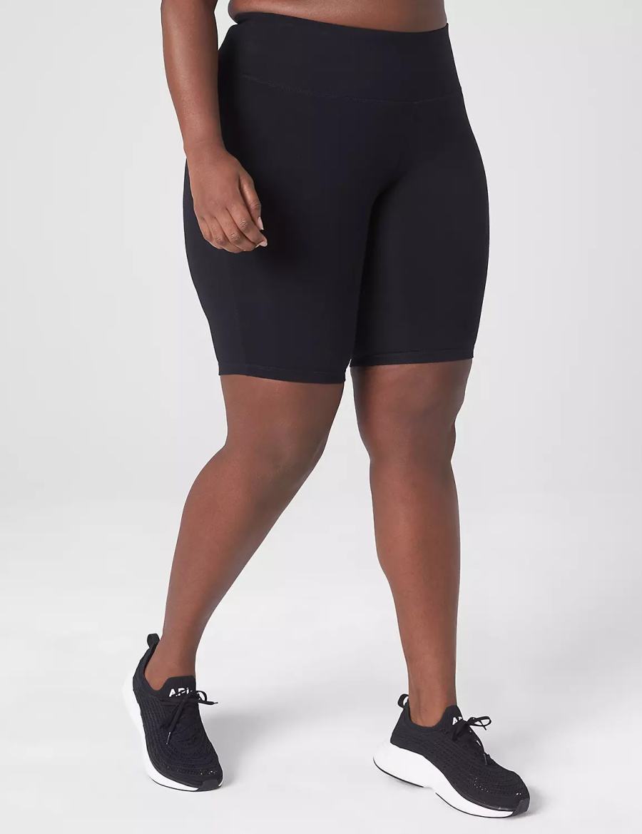 Lane Bryant LIVI High-Rise Signature Stretch Knee - 10.5” Inseam Women Shorts Black | FRA4380AS