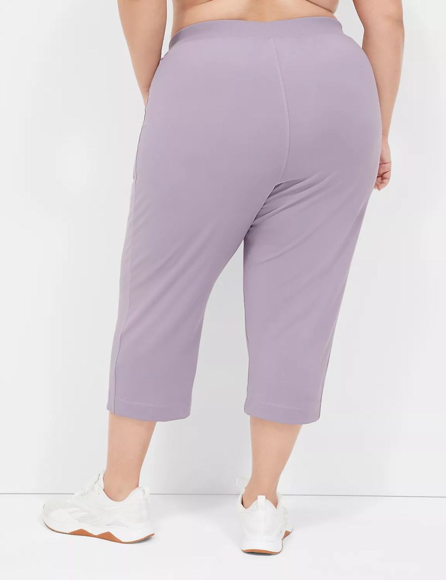 Lane Bryant LIVI Knit Capri Women Pants Purple Olive | KVS2976YJ