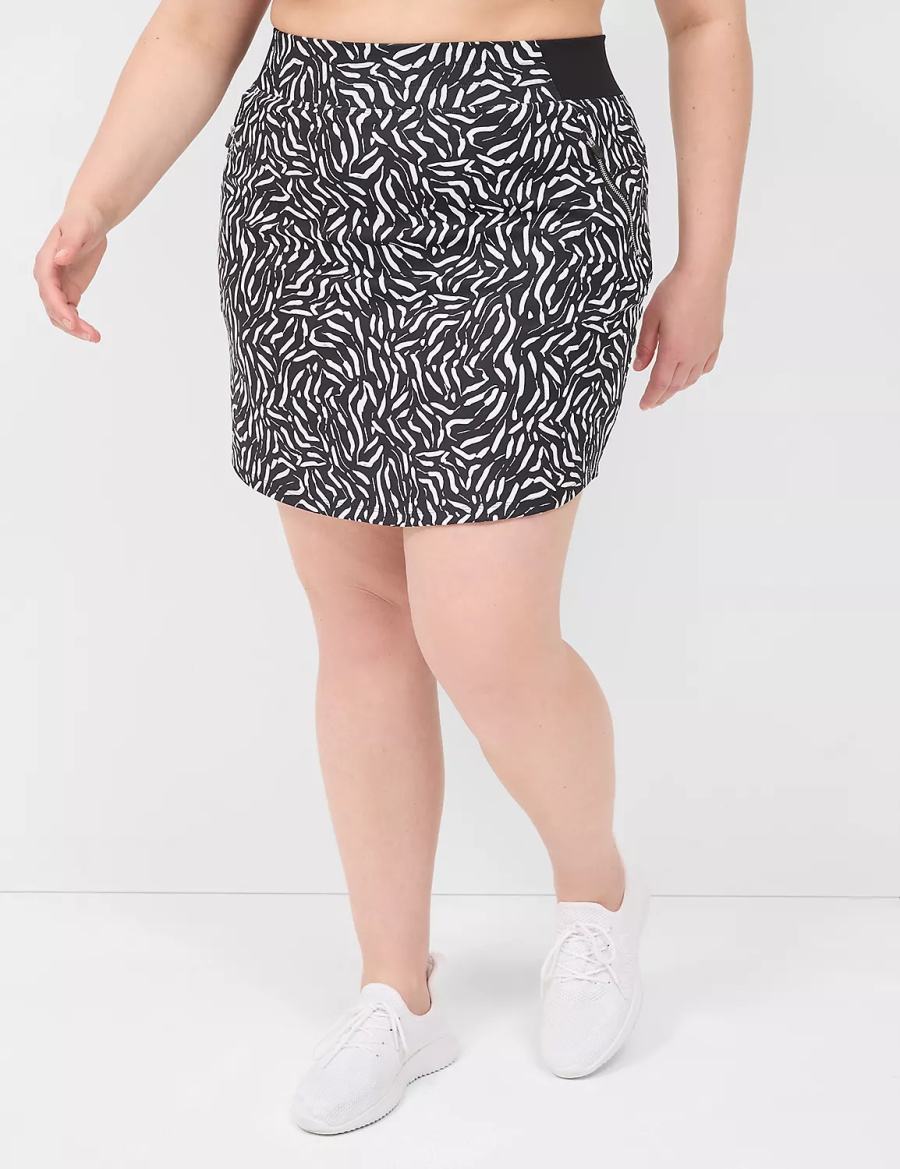 Lane Bryant LIVI Knit Women Shorts Black | YBX8291LH