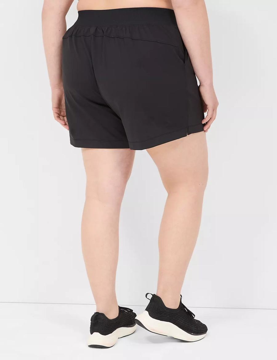 Lane Bryant LIVI Knit Women Shorts Black | DWO7543CE