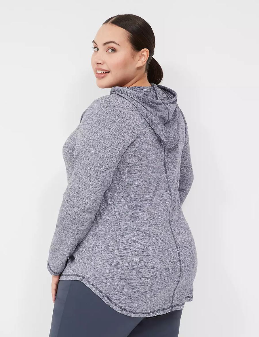 Lane Bryant LIVI Long-Sleeve Recycled LIVI Soft Women Hoodie Navy | MYA205UJ