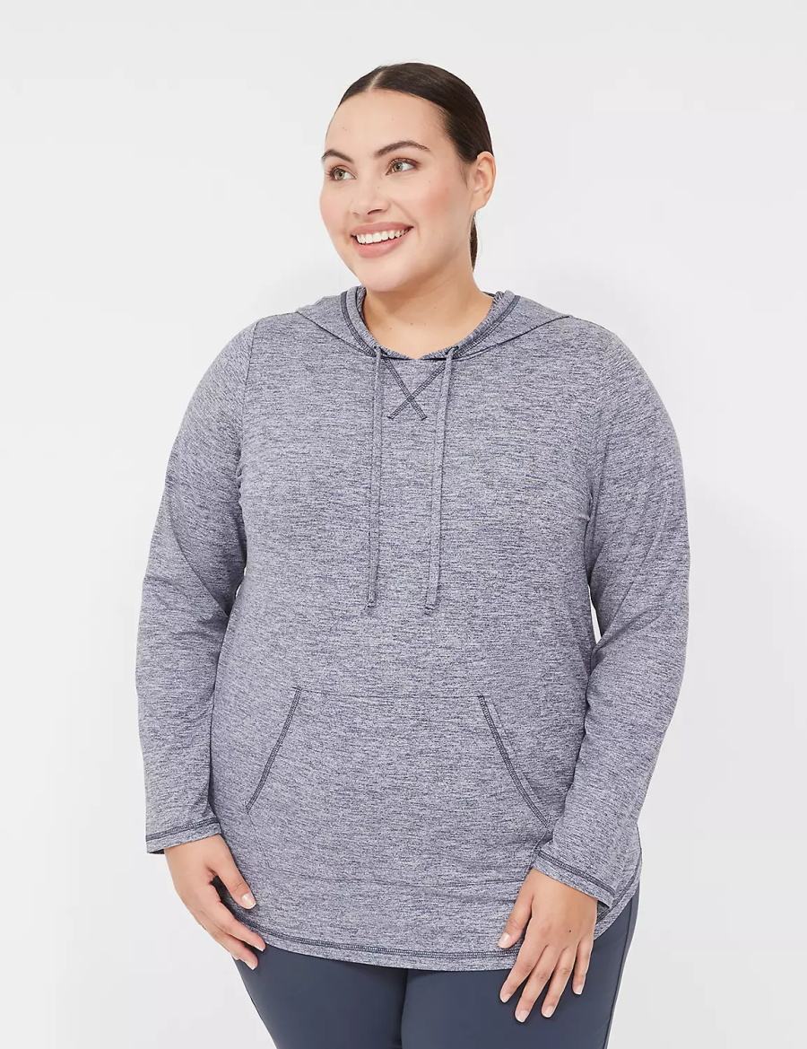 Lane Bryant LIVI Long-Sleeve Recycled LIVI Soft Women Hoodie Navy | MYA205UJ