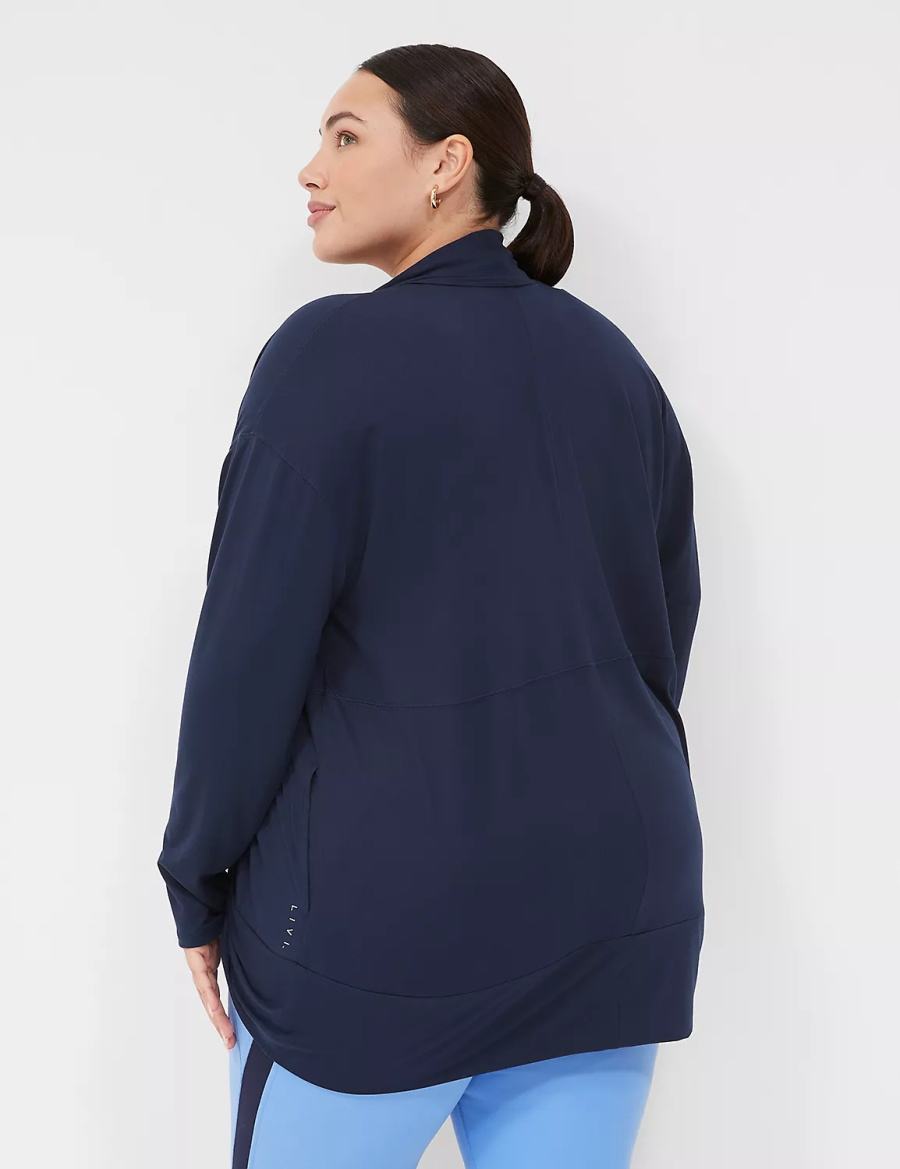 Lane Bryant LIVI Recycled LIVI Soft Cocoon Overpiece Women Robe Navy | CDB2670CY