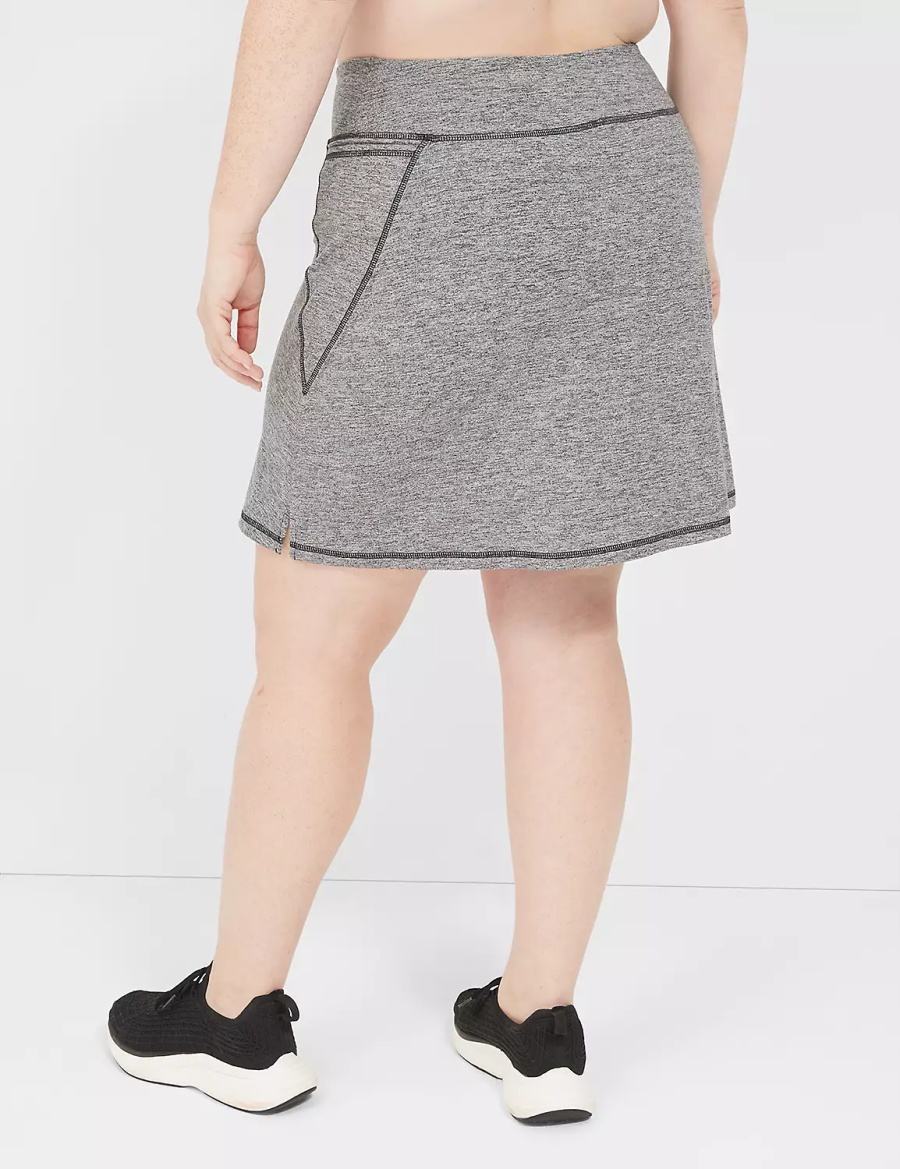 Lane Bryant LIVI Recycled LIVI Soft Marl Women Shorts Black White | BWC9928OW