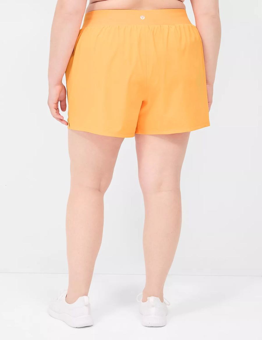 Lane Bryant LIVI Stretch Woven Women Shorts Orange | JKL5948PZ