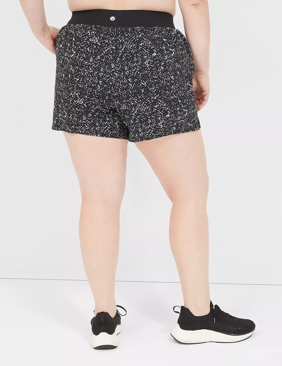 Lane Bryant LIVI Stretch Woven Women Shorts Black | TVN1081OV