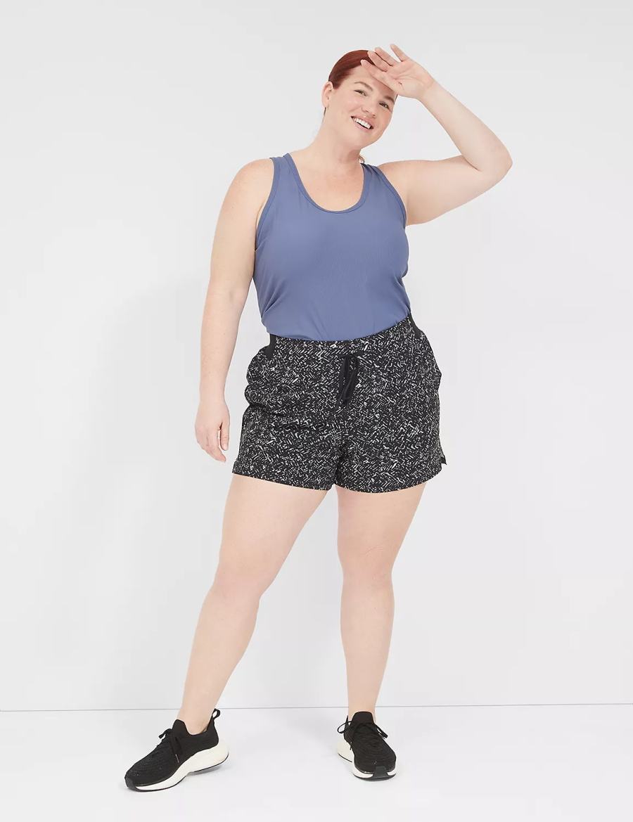 Lane Bryant LIVI Stretch Woven Women Shorts Black | TVN1081OV