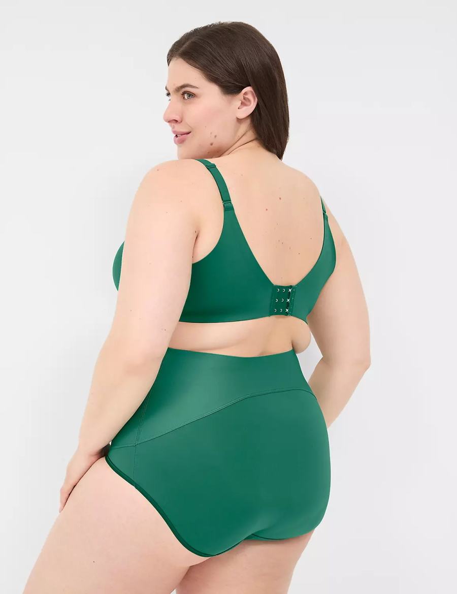 Lane Bryant Level 2 Totally Smooth High-Waist Women Briefs Dark Green | YIU935QC