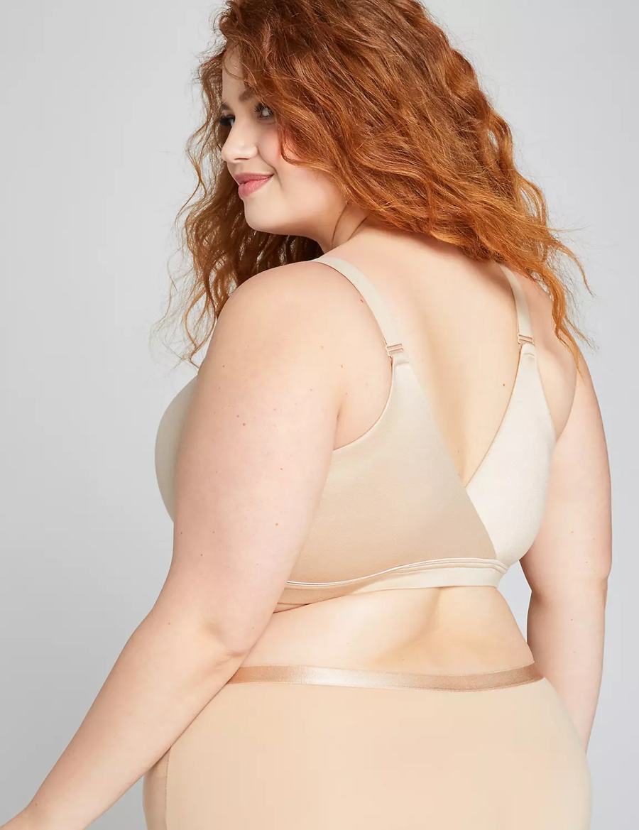 Lane Bryant Lightly Lined Lounge Women Bralettes Beige | IBP2189TW