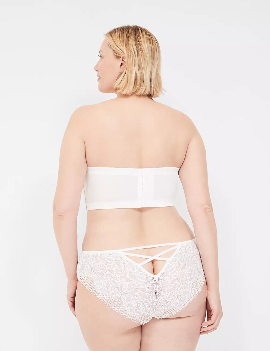 Lane Bryant Longline Boost Multi-Way Women Strapless Bra White | WDM5528FT