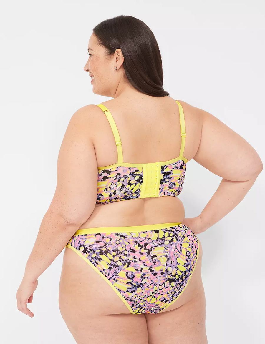 Lane Bryant Longline Demi Women Bralettes Yellow Multicolor | NTV9686ZD