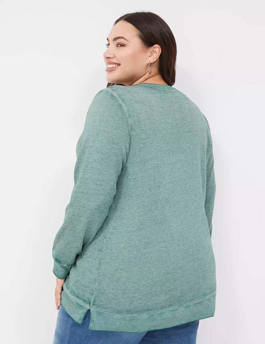 Lane Bryant Luck Graphic Women Sweatshirts Green | OKX10089HV